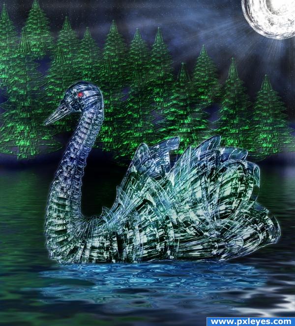 Swan lake photoshop picture